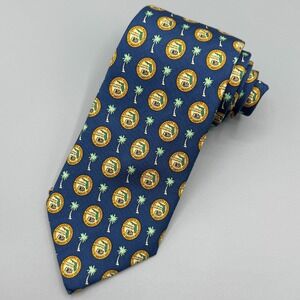 Vineyard Vines Tie Mens Blue CMAA Florida Chapter Geometric Silk Necktie Palm FL
